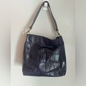 Kate Landry Purple Leather Bucket Bag